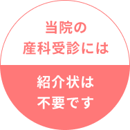 当院の産科受診には紹介状は不要です
